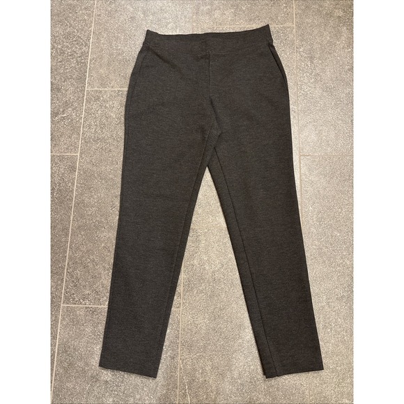 Talbots Pants - Talbots Petites Pants Women's M Gray Straight Leg Stretch Pull On Rayon Blend